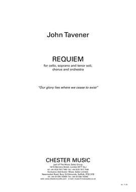 John Tavener: Requiem (Full Score)