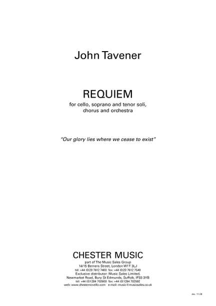 John Tavener: Requiem (Full Score)