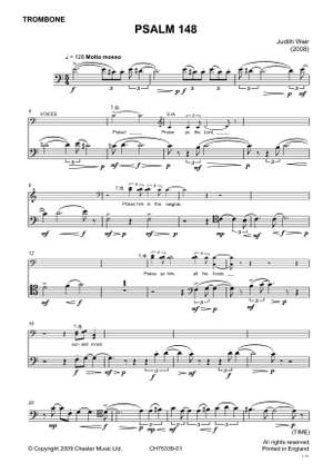Judith Weir: Psalm 148 (Trombone Part)