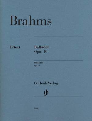 Johannes Brahms: Ballades Op.10 - Urtext