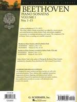 Ludwig Van Beethoven: Piano Sonatas - Volume 1 (Nos. 1-15) (Schirmer Performance Edition) Product Image