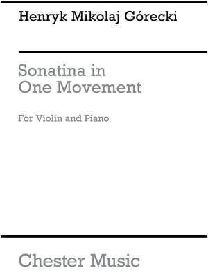 Henryk Mikolaj Górecki: Sonatina In One Movement Op.8