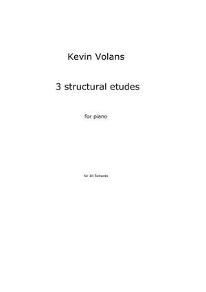 Kevin Volans: 3 Rhythmic Etudes for Piano