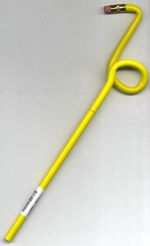 Bentcil Quaver Yellow 5 Pack Of Pencils