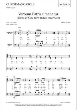 Corp: Verbum Patris umanatur (Word of God now made incarnate)