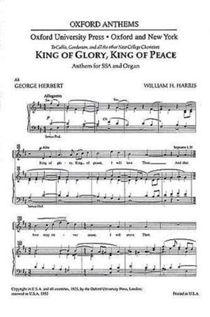 Harris: King of Glory, King of Peace
