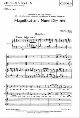 Mathias: Magnificat and Nunc Dimittis (Op. 53)