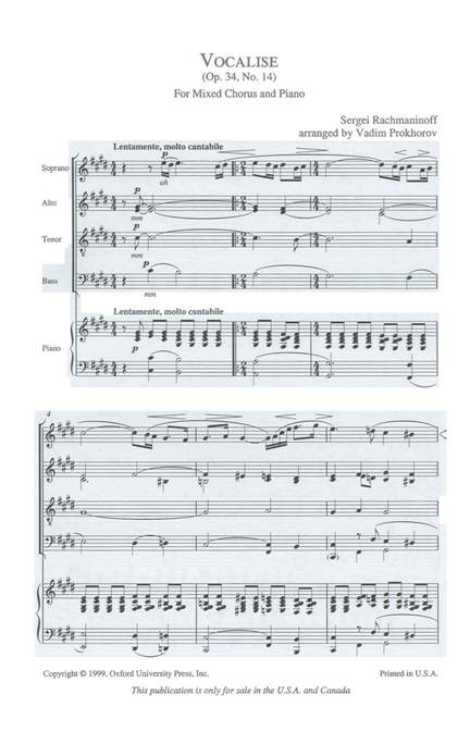 Rachmaninoff: Vocalise