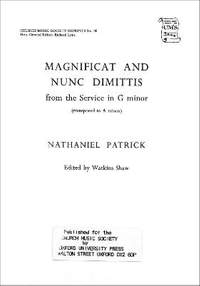 Patrick: Magnificat and Nunc Dimittis (from Short Service in G minor)