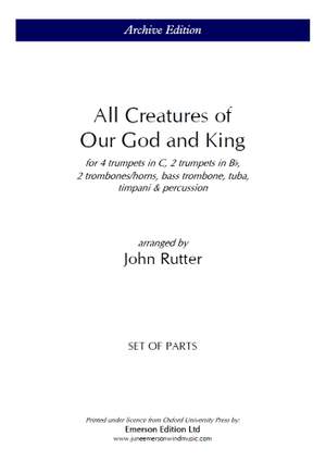 Rutter: All Creatures of our God and King (Brass Parts)