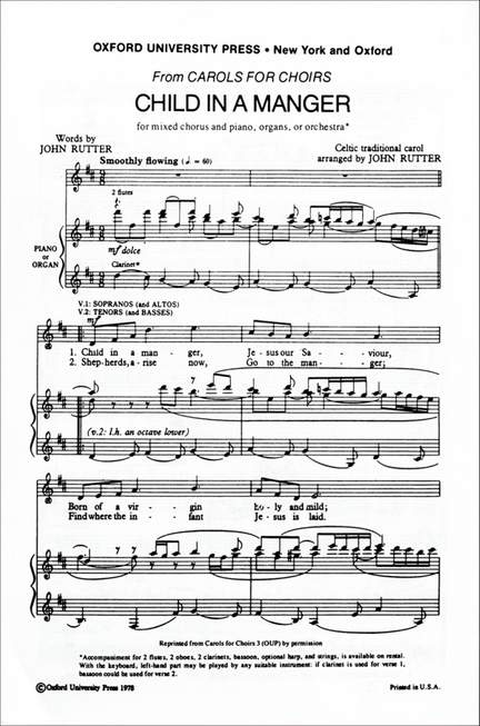 Rutter: Child in a manger