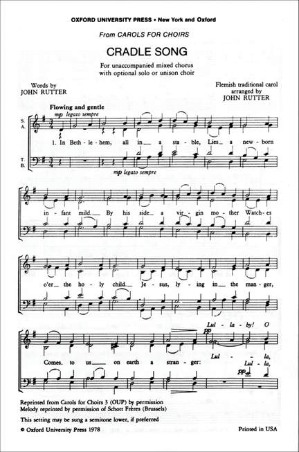 Rutter: Cradle song