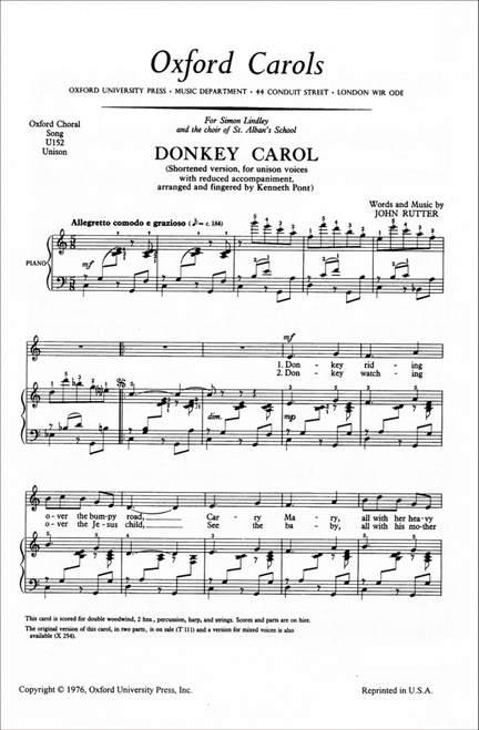 Rutter: Donkey Carol