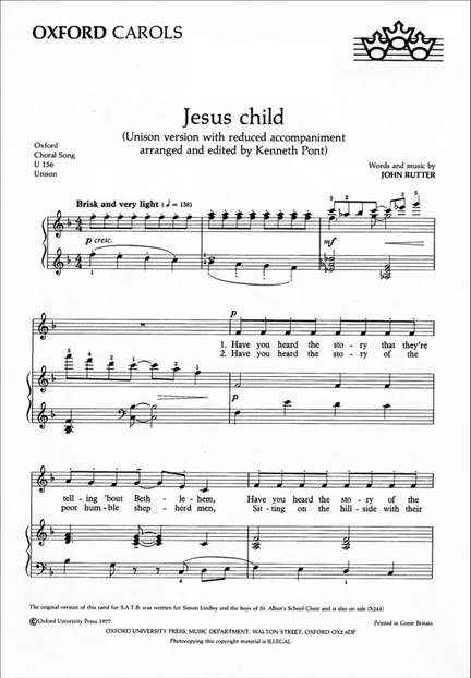 Rutter: Jesus Child