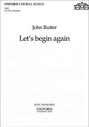 Rutter: Let's begin again