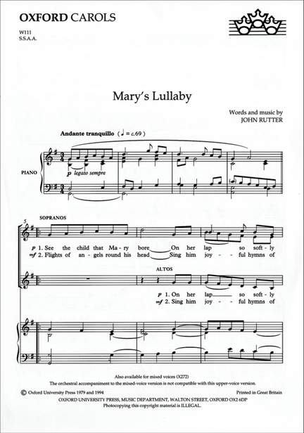 Rutter: Mary's Lullaby
