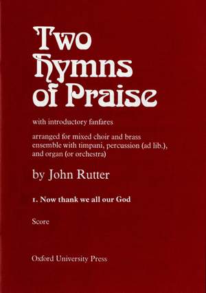 Rutter: Now thank we all our God