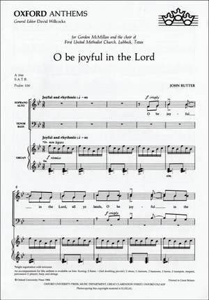 Rutter: O be joyful in the Lord