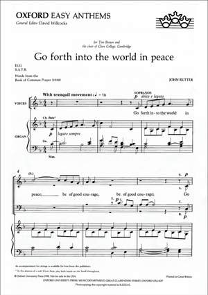 Rutter: Go forth into the world in peace