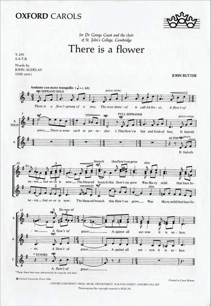 Rutter: There is a flower