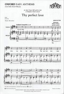 Rutter: Thy perfect love