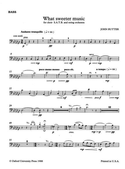 Rutter: What sweeter music