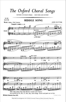 Rutter: Riddle Song