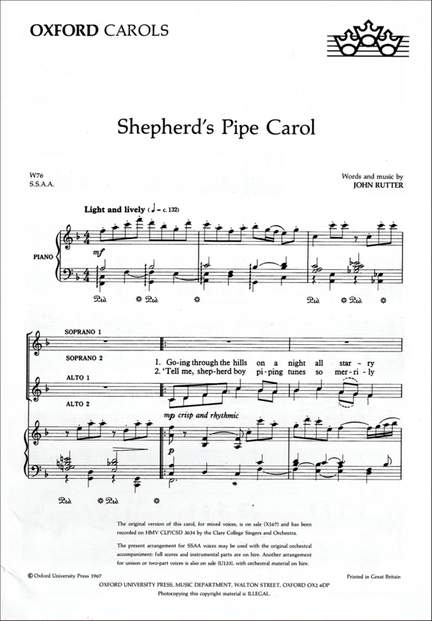 Rutter: Shepherd's Pipe Carol