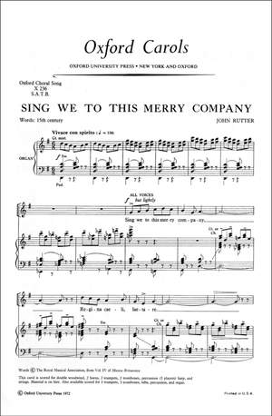 Rutter: Sing we to this merry company