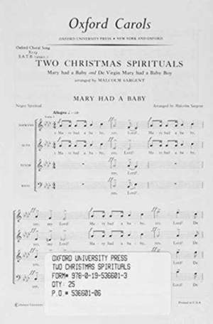Sargent: Two Christmas Spirituals