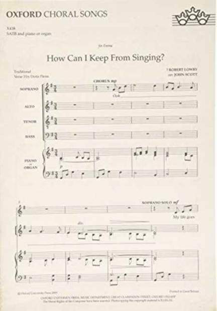 Scott: How can I keep from singing?