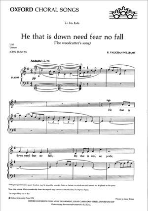 Vaughan Williams: He that is down need fear no fall