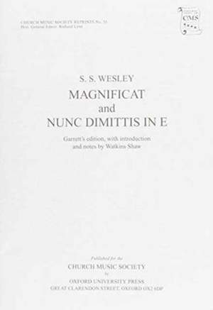 S.S. Wesley: Magnificat and Nunc Dimittis in E