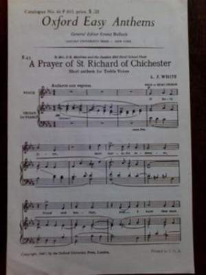 White: A Prayer of St Richard of Chichester