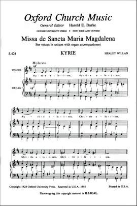 Willan: Missa de Sancta Maria Magdalena in D