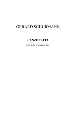 Gerard Schurmann: Canzonetta