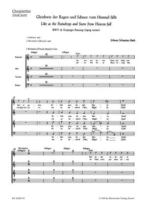 Bach, JS: Cantata No. 18: Gleich wie der Regen und Schnee (BWV 18) (Urtext)