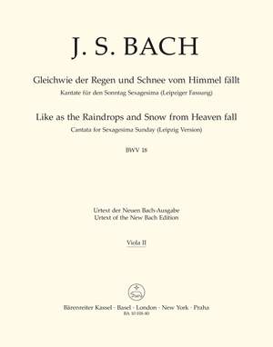 Bach, JS: Cantata No. 18: Gleich wie der Regen und Schnee (BWV 18) (Urtext)