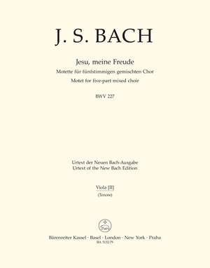 Bach, JS: Motet No.3: Jesu, meine Freude (BWV 227) (Urtext)