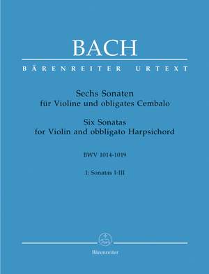 Bach, JS: Sonatas (6) (BWV 1014 - 1016), Vol. 1 (Urtext). Performance part by Andrew Manze