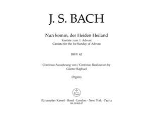 Bach, JS: Cantata No. 62: Nun komm, der Heiden Heiland (BWV 62) (Urtext)
