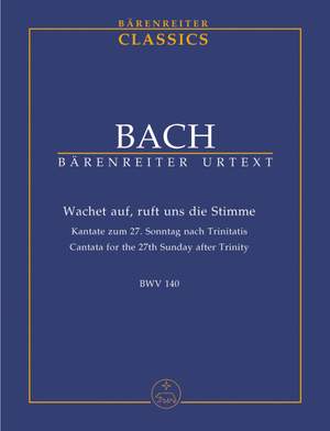 Bach, JS: Cantata No. 140: Wachet auf, ruft uns die Stimme (BWV 140) (Urtext) Product Image