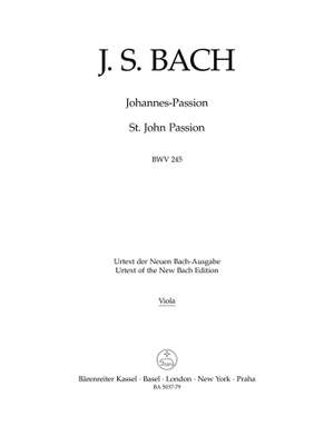 Bach, JS: Saint John Passion (BWV 245) (Urtext) (G-E)