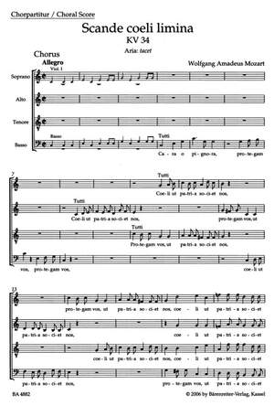 Mozart, WA: Scande coeli limina (K.34) (Urtext)