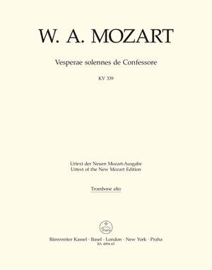Mozart, WA: Vesperae solennes de Confessore (K.339) (Urtext)