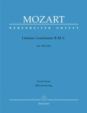 Mozart, WA: Litaniae Lauretanae B.M.V. in B-flat (K.109) (Urtext)