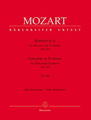 Mozart, WA: Concerto for Piano No.20 in D minor (K.466) (Urtext)