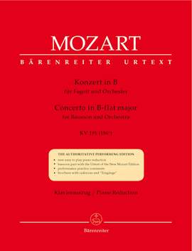 Mozart, WA: Concerto for Bassoon in B-flat (K.191) (K.186e) (Urtext)
