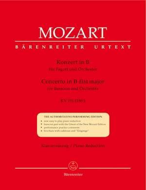 Mozart, WA: Concerto for Bassoon in B-flat (K.191) (K.186e) (Urtext)