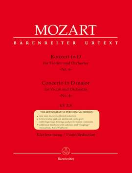 Mozart, WA: Concerto for Violin No.4 in D (K.218) (Urtext)